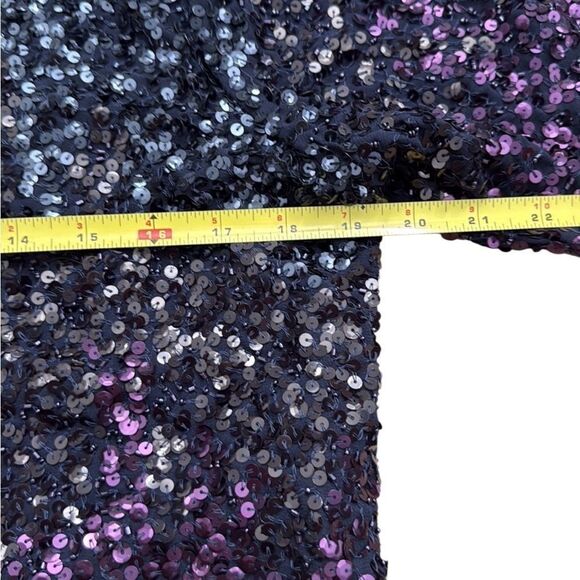 NWT Anthropologie Let Me Be Ombre Cropped Sequined Blouse Medium - Picture 8 of 9